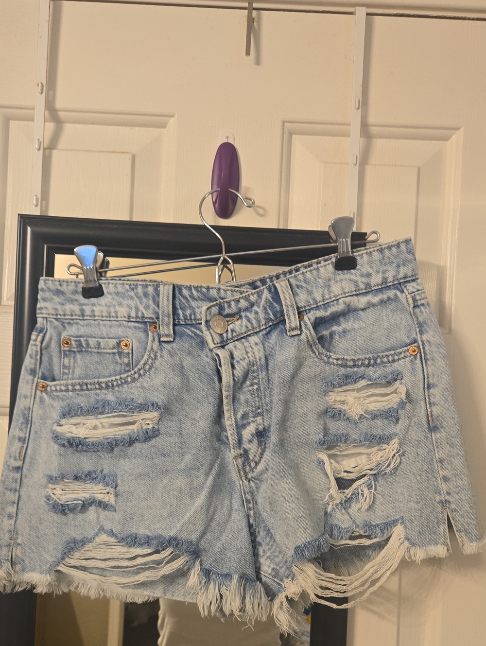 Aeropostale Light Blue Vintage High Rise Shorty Sz 6